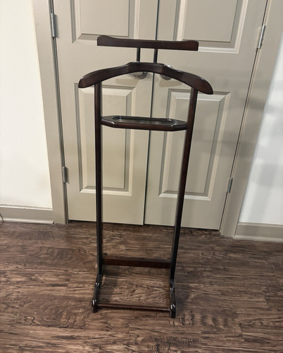 Vintage wood valet stand - wood,