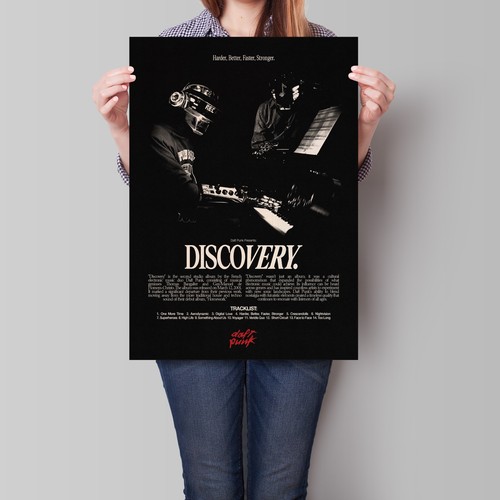 Daft punk poster discovery art - poster,
