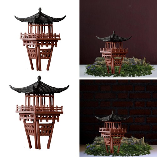 Miniature pavilion statue with - miniature,