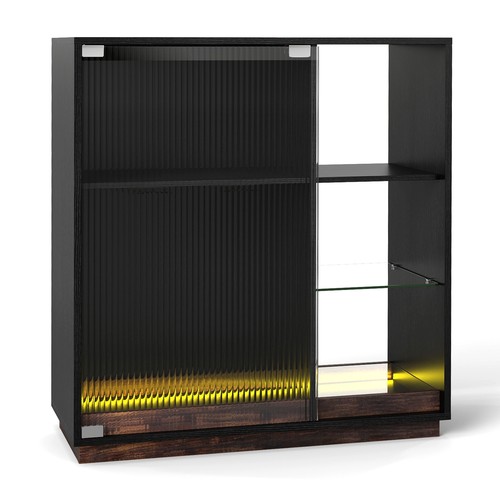 Wine bar cabinet with - wine, led