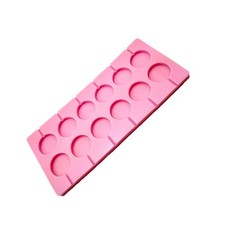  12 -Capacity Candy Mould Making Supplies Round Mold Silicone Lollipop