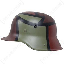 Reproduction WW1 German M16 Helmet 2 Colour Camo Red and Green