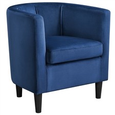 Tub Chair Accent Armchair, Velvet Fabric Modern Barrel Chair Living Room Bedroom