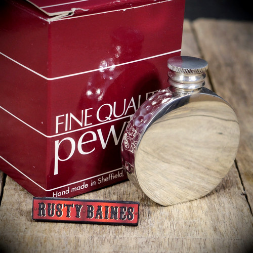 Pewter 2oz pocket hip flask - pocket,
