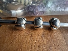 Trollbeads old small hearts interlocked Retired  Silver Bead PRICE FOR 1 BEAD X