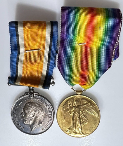 Ww1 medal pair 210095 pte - ww1,