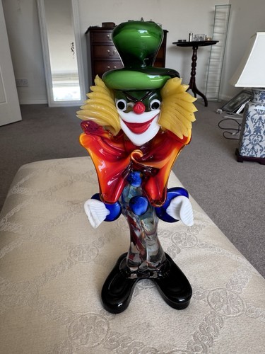 Murano glass clown figurine - murano,