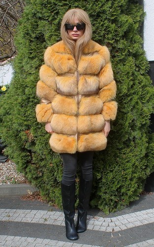 Luxury real fox fur jacket - real,
