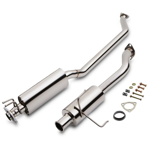 Stainless single exit cat - exit, back