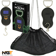 DIGITAL FISHING SCALES ANGLING PERSUITS 40KG + NGT BLACK WEIGHING SLING COMBO
