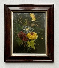 Antique Oil Painting On Tin In