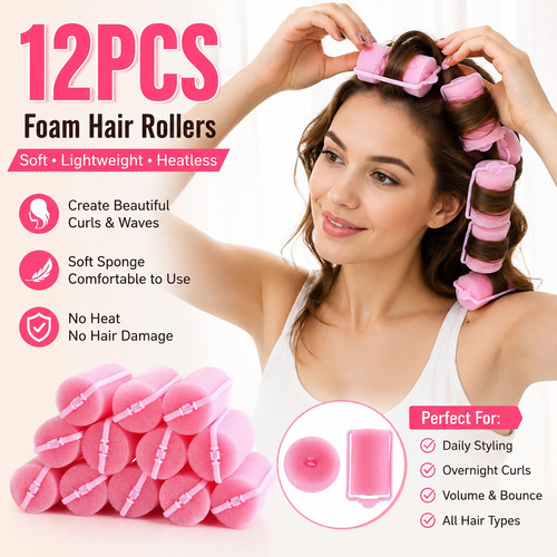 12pcs 70mm foam - foam, rollers