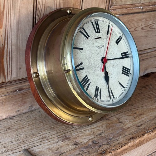 Smith astral clock brass ships - smith,