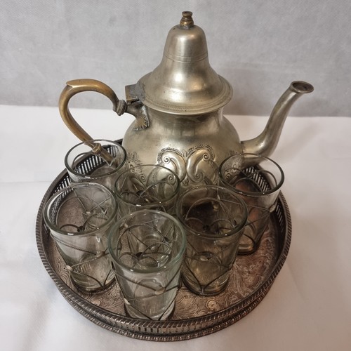 Moroccan tea set - with, teapot