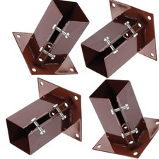 3" Bolt Down Bolt Grip Fence Supports - 75MM Post Timber Holder Like Metpost NEW