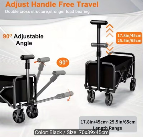 Folding travel trolley - folding,