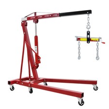 2 Ton Hydraulic Folding Workshop Engine Crane Hoist Lift Stand +Leveler Balancer