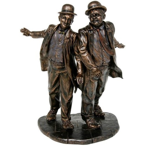 Bronze laurel hardy statue - bronze,
