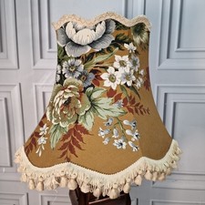 Retro Vintage Standard Lamp Table Lampshade Floral Tapestry Design - Shabby Chic