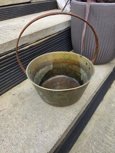 Antique large brass jam - brass,