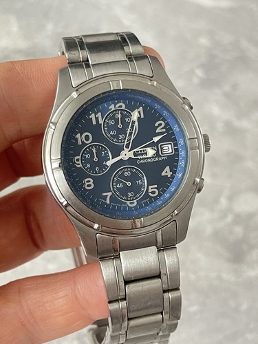 Citizen chronograph watch - citizen, blue