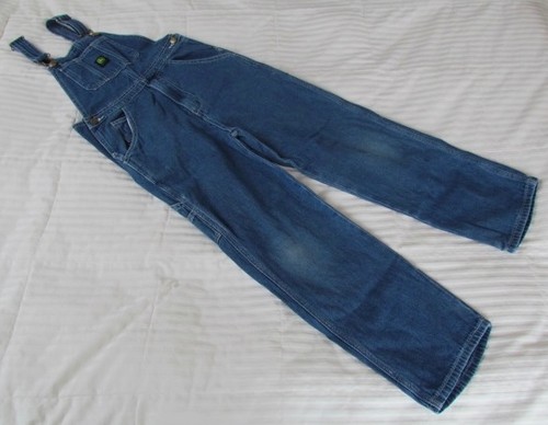 John deere blue denim bib - blue,