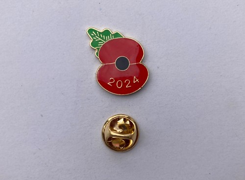 Dated 2024 poppie pin badge - dated, poppie,pin,badge