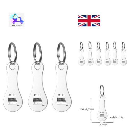 Metal trolley token keychain - metal,