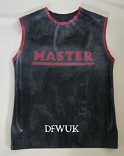 Mens Master Latex rubber fetish wear Tank Top UK Made To Order Kink Black Red