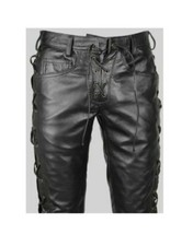 Mens Genuine Black Leather