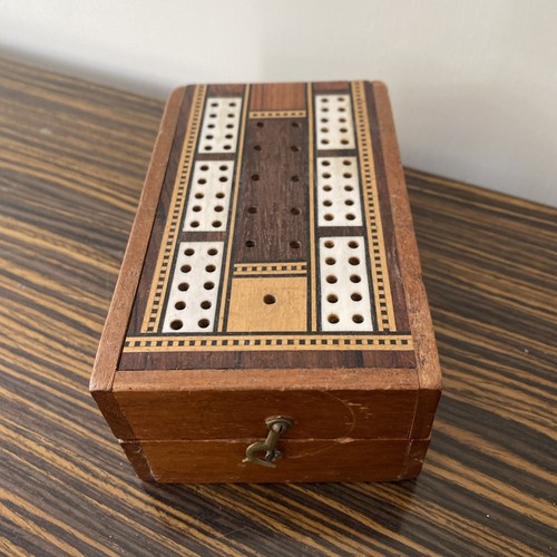 Antique wooden inlaid folding - antique,