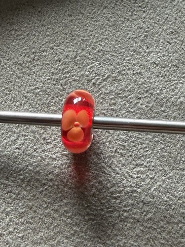 Trollbeads glass flower bead - trollbeads,