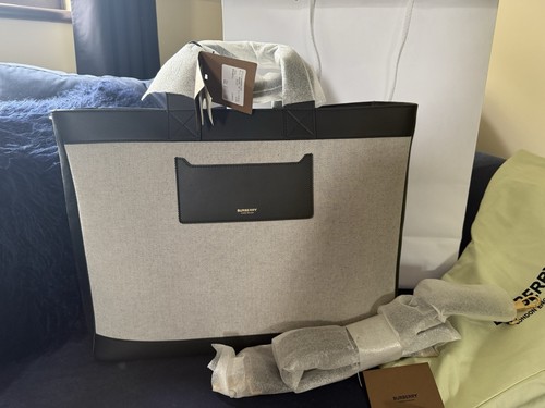 Burberry tote large black - tote,