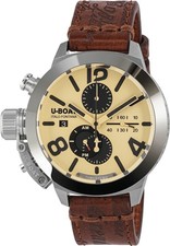 U-Boat 9568 CLASSICO 45 TUNGSTENO CAS2 Automatic silver beige brown Men's Watch