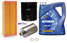 For MG TF 1.8 2002-2009 Oil Air Petrol Fuel Filter 5 Litres 10w40 Engine Oil