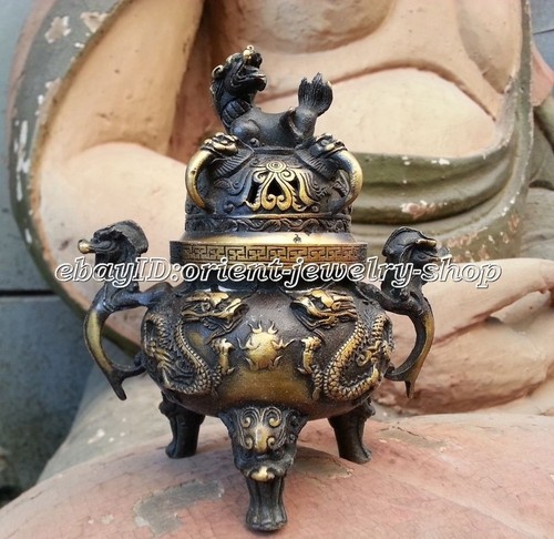Antique old bronze gilt - old, dragon