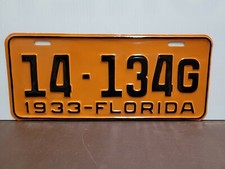 1933 Florida TRUCK  License