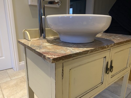 Marble topped free - topped, standing
