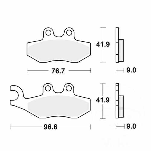 Trw brake pads sintered - pads, srm