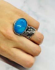 Auth YSL YVES SAINT LAURENT Vintage Stone Ring Size 6 - Pre owned / LV5679