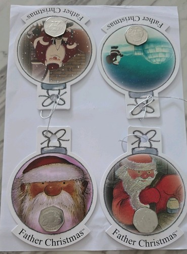 Father christmas 50p coin - father,