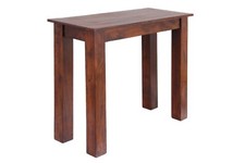Rustic Console Side Hall Table Solid Acacia Rustic Antique Dark Oak Finish