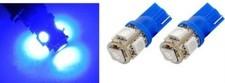 2 x T10 W5W 501 5 SMD 5050 LED HIGH POWER CANBUS CAR SIDE LIGHT WEDGE BLUE BULB.