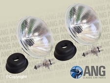 AUSTIN, MORRIS, MG, VDP 1100, 1300 ADO16 HALOGEN HEADLAMPS & BULBS (7") x 2