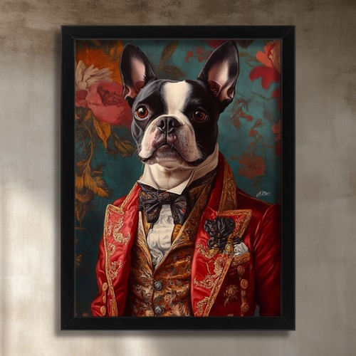 Boston terrier art print - boston,
