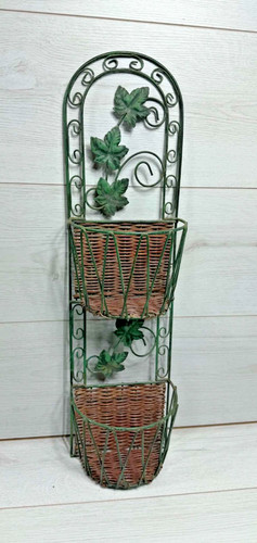 Vintage metal wicker wall - wicker,