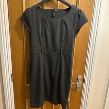 Grey mini dress with shoulder