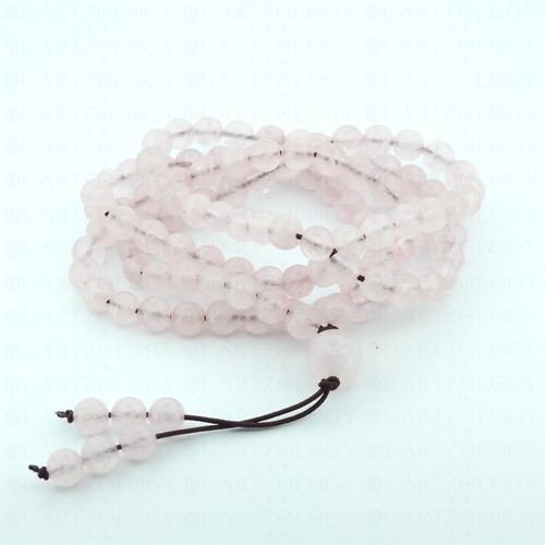Rose quartz 108 mala prayer - quartz,
