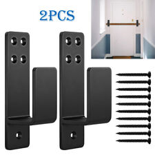 2 Pack Door Barricade Clamps U Brackets Bar Security Door Brackets Heavy Duty UK