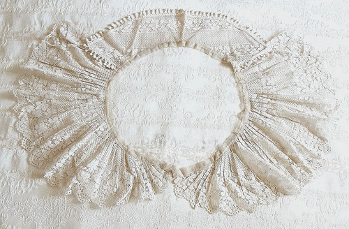 Antique large handmade lace - large, handmade?